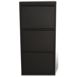 Ramsjö skoskåp 3 st fack - Svart - Skoskåp -Skoskåp - Hallmöbler