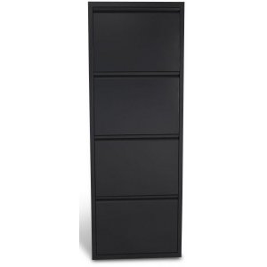 Ramsjö skoskåp plåt höjd 140 cm - Svart metall - Skoskåp -Skoskåp - Hallmöbler