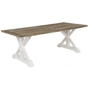 Rufus matbord 240 cm med kryssben - Återvunnen furu -Kryssbensbord - Bord