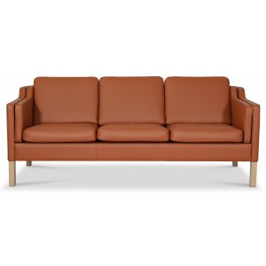 Salvatore 3-sits lädersoffa - Cognac -Soffor - 3-sits soffor