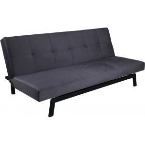 Sleep bäddsoffa - Grå sammet + Matt- och textilrengöring - Bäddsoffor