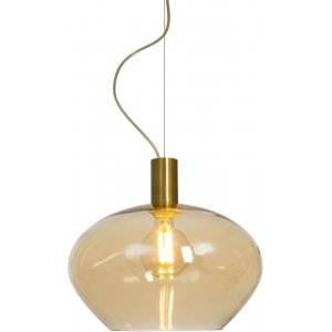 Taklampa Bell - Matt mässing/amber - Pendellampor