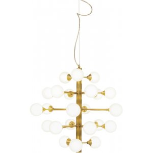 Taklampa Cosmos - Matt mässing/opalvit - Pendellampor