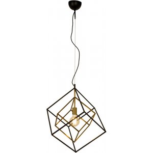 Taklampa Cubes - Svart/matt mässing - Pendellampor