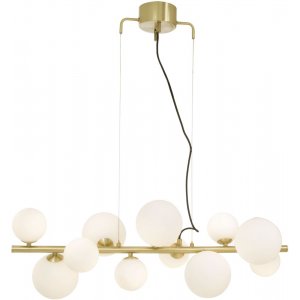 Taklampa Molekyl - Matt mässing/opalvit - Pendellampor