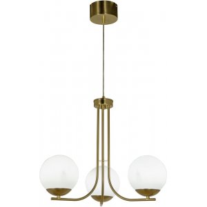 Taklampa Orfeus - Matt mässing/opalvit - Pendellampor