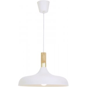 Taklampa Sense - Vit/trä/mässing - Pendellampor