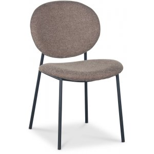 4 st Tofta stol - Brunt tyg/svart - Klädda & stoppade stolar