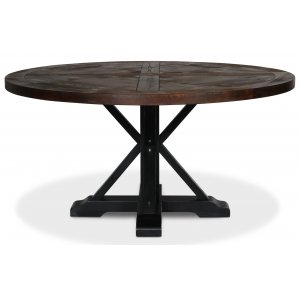 Tuva runt matbord Ø150 cm - Brun / Svart - Ovala & Runda bord