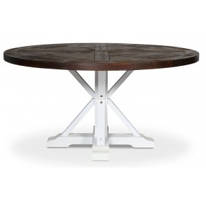 Tuva runt matbord Ø150 cm - Brun / Vit - Ovala & Runda bord