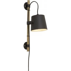 Vägglampa Espresso - Svart/trä - Sänglampor & läslampor