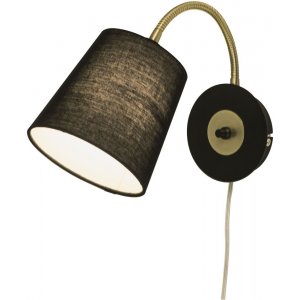 Vägglampa Ljusdal - Svart/matt mässing - Sänglampor & läslampor