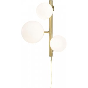 Vägglampa Molekyl - Matt mässing/vit - Väggplafonder & väggarmaturer