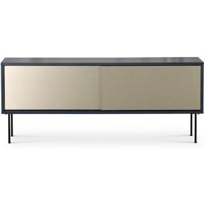 Volume mediabänk 132 cm - Antracit / Mässing - Svart - TV-bänkar & mediabänkar -TV-bänkar & mediabänkar - Hyllor & Förvaring