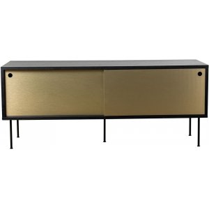 Volume mediabänk 132 cm - Svart/mässing - Svart - TV-bänkar & mediabänkar -TV-bänkar & mediabänkar - Hyllor & Förvaring