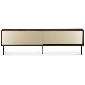 Volume mediabänk 178 cm - Valnöt/mässing - Svart - TV-bänkar & mediabänkar -TV-bänkar & mediabänkar - Hyllor & Förvaring