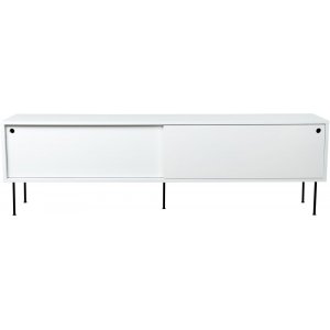 Volume mediabänk 178 cm - Vit - Svart - TV-bänkar & mediabänkar -TV-bänkar & mediabänkar - Hyllor & Förvaring