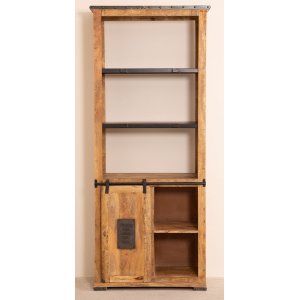 WoodCraft bokhylla med skjutdörr - Vintage / Mango - Bokhyllor -Hyllor - Bokhyllor