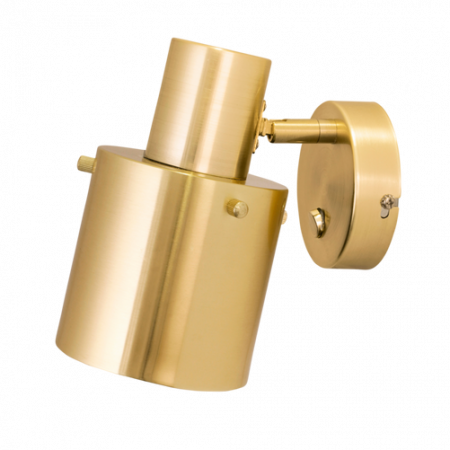 Bild på Vägglampa Clark 1 Borstad Mässing - Globen Lighting