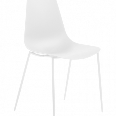 Bild på Stol WASSU 6-pack vit metall/vit plast - Kave Home