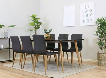 Bild på Penally 180cm / Ek + Windu stol (6-pack) - Venture Home