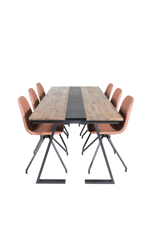 hom_1619122-01_Fs Bild på Matgrupp Japan inkl 6st matstolar Penally - Venture Home