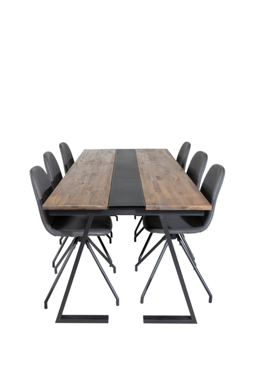 hom_1619124-01_Fs Bild på Matgrupp Japan inkl 6st matstolar Penally - Venture Home