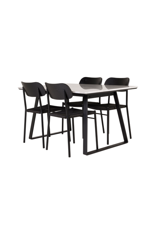 hom_1627121-01_Fs Bild på Matgrupp Estri med 4st Polly matstolar - Venture Home