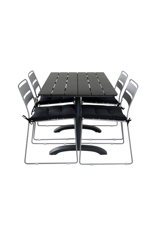 hom_1650100-02_Fs Bild på Matgrupp Dennis med 4 st matstolar Lincoln - Venture Home