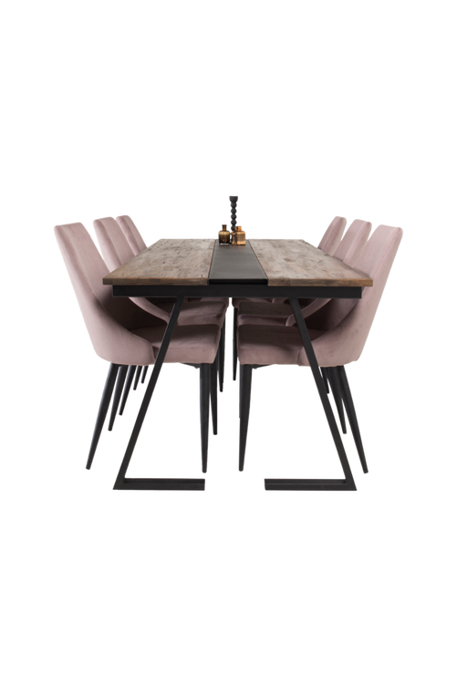 ell_1577631-01_Fs Bild på Matgrupp Brentwood bord och 6 st Leone stolar - Venture Home