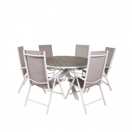 Bild på Matbord Pascal och 6st Bliss mat stol - Venture Home