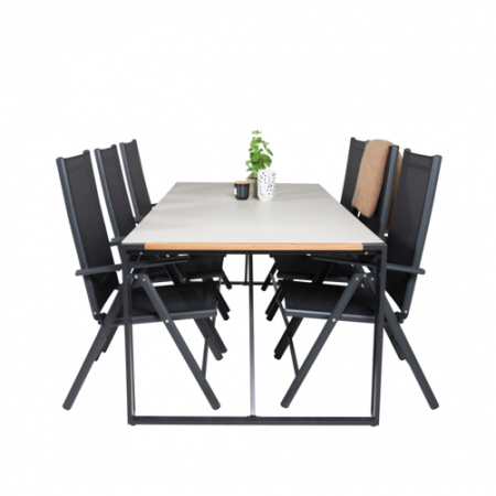 Bild på Matbord Tennessee och 6st Bliss mat stol - Venture Home