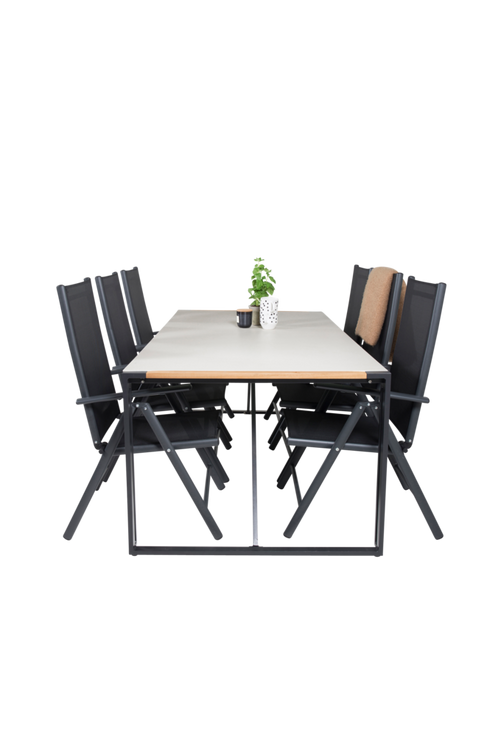 ell_1600161-01_Fs Bild på Matbord Tennessee och 6st Bliss mat stol - Venture Home