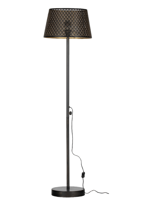 hom_1680995-01_Fs Bild på Golvlampa Kars svart metall/mässing - WOOOD