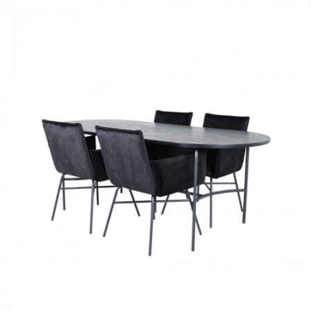 Bild på Matgrupp Skate med 4 st matstolar Petra - Venture Home