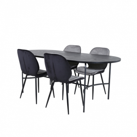 Bild på Matgrupp Skate med 4 st matstolar Emma - Venture Home
