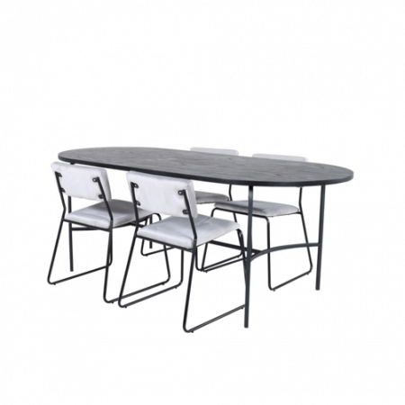 Bild på Matgrupp Skate med 4 st matstolar Kenth - Venture Home