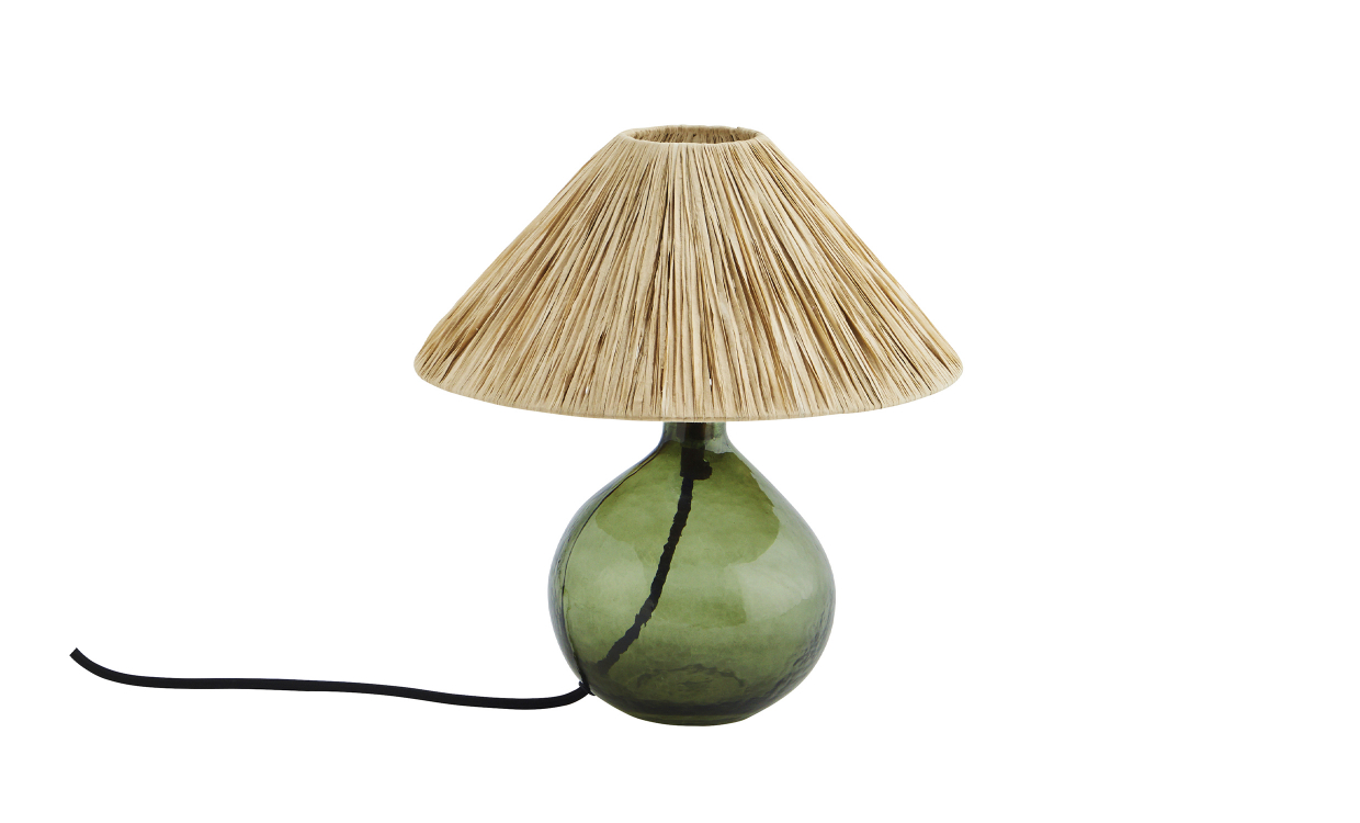 170-03DG Bild på BORDSLAMPA Glas Grön/Natur från Madam Stoltz