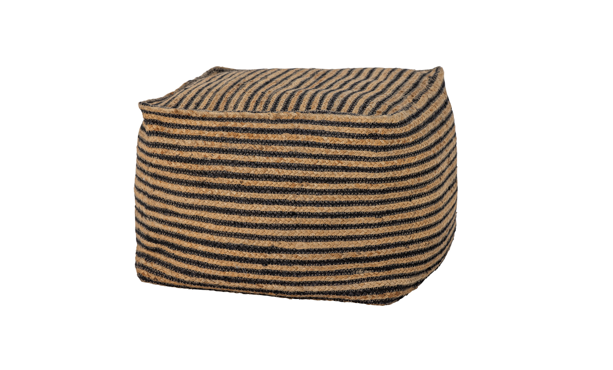 82055390 Bild på NAO Puff Jute Svart från Bloomingville