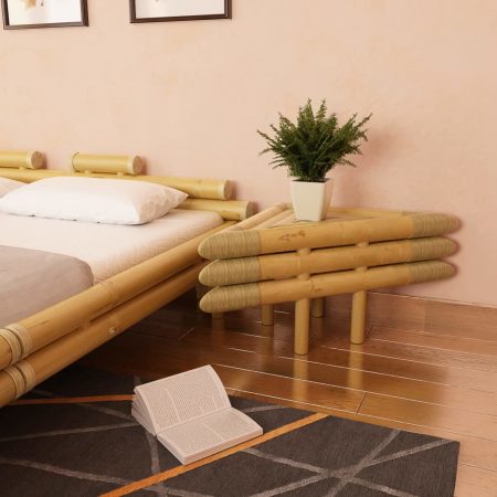 Bild på vidaXL Sängbord 2 st 60x60x40 cm bambu naturlig