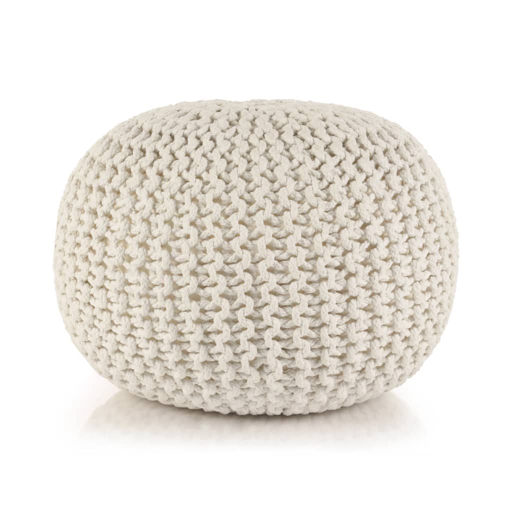 8718475572169_a_en_hd_1 Bild på vidaXL Handstickad puff bomull 50x35 cm vit