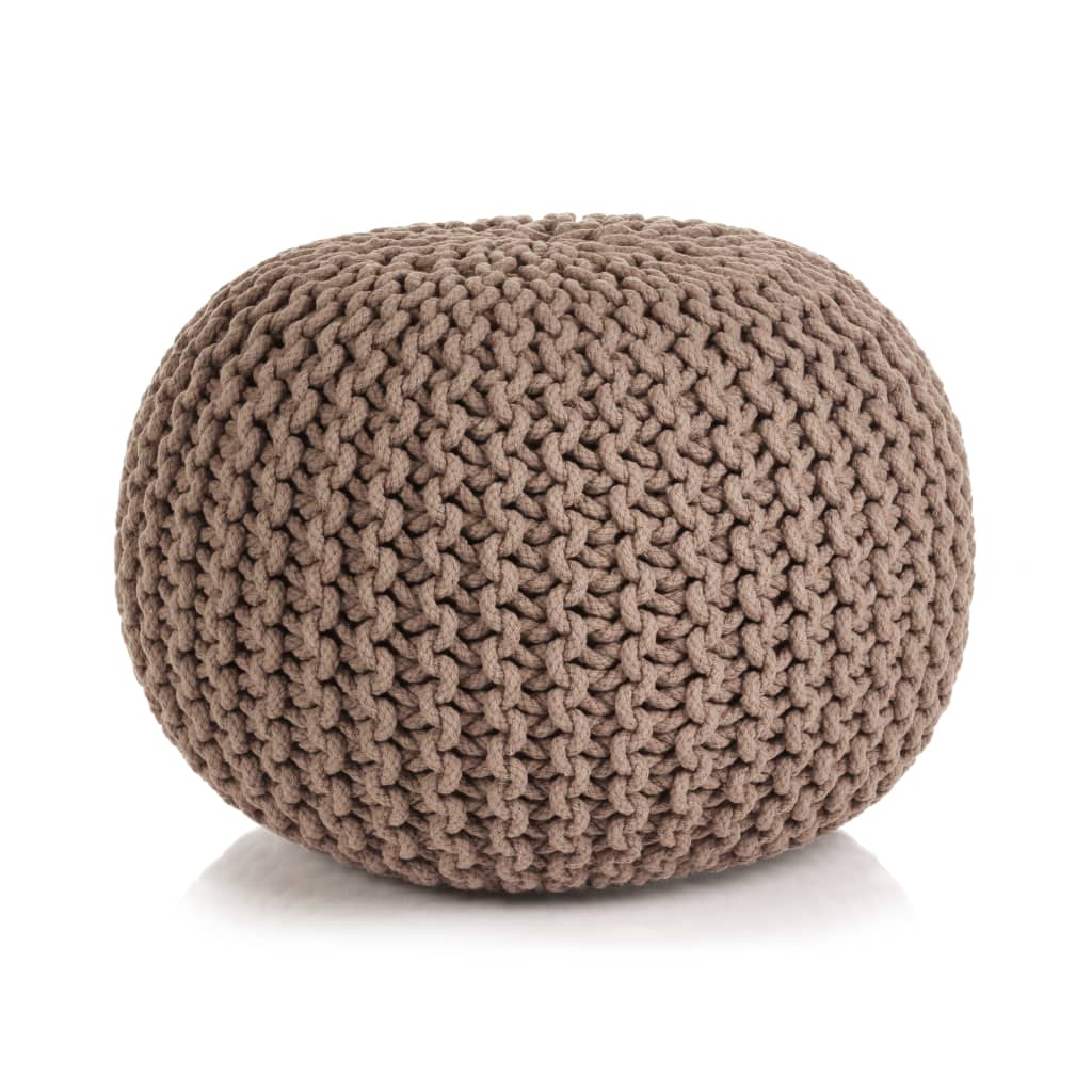 8718475572176_a_en_hd_1 Bild på vidaXL Handstickad puff bomull 50x35 cm brun