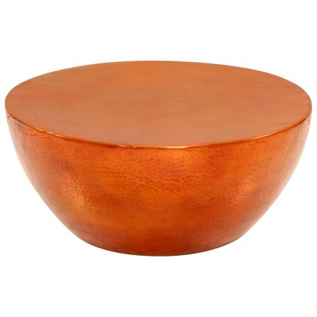 Bild på vidaXL Soffbord hamrad aluminium 70x30 cm koppar