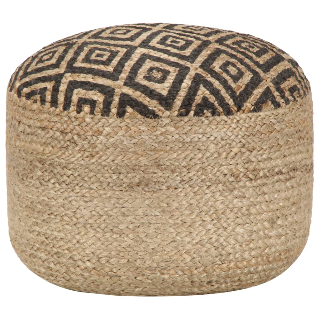 8718475735304_a_en_hd_1 Bild på vidaXL Handgjord sittpuff svart 45x30 cm jute