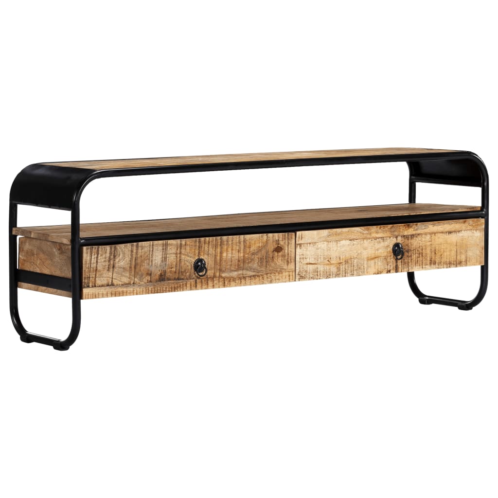 8719883556925_a_en_hd_1 Bild på vidaXL TV-bänk brun och svart 120x30x40 cm massivt grovt mangoträ