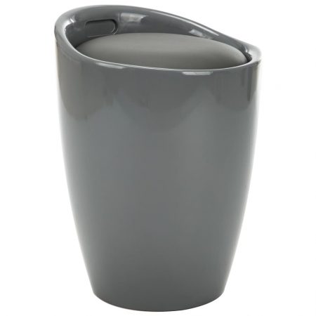 Bild på vidaXL Förvaringspall grå konstläder