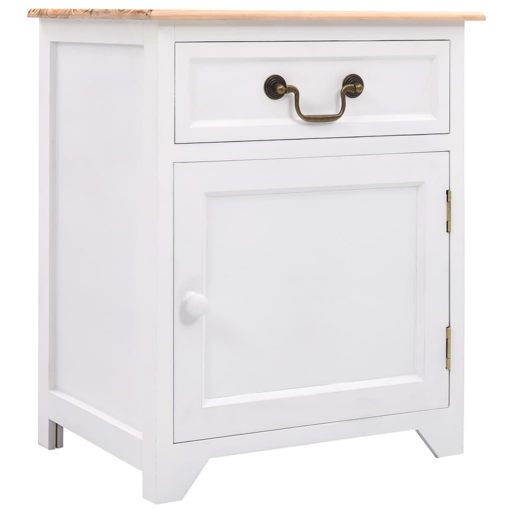 8719883733043_a_en_hd_1 Bild på vidaXL Sängbord vit och brun 40x30x50 cm paulownia