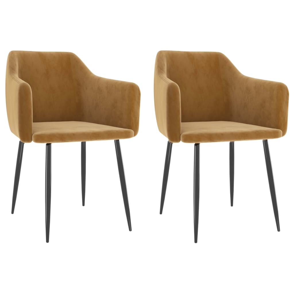 8720286052099_a_en_hd_1 Bild på vidaXL Matstolar 2 st brun sammet