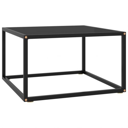 Bild på vidaXL Soffbord svart med svart glas 60x60x35 cm