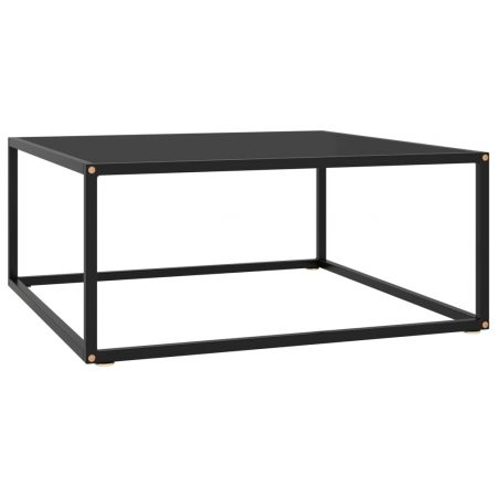 Bild på vidaXL Soffbord svart med svart glas 80x80x35 cm